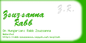 zsuzsanna rabb business card